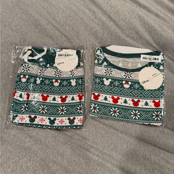 Little Sleepies Other - Little Sleepies Green and Red Holiday Pajama Set Disney